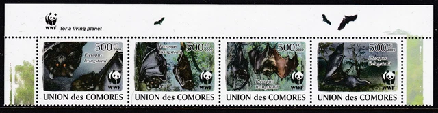 Comoro Islands, Fauna, WWF, Bats MNH / 2009