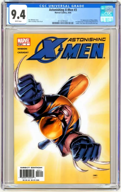 Marvel ASTONISHING X-MEN (2004) #3 CGC 9.4 NM Key 1st ABIGAIL BRAND Cameo App
