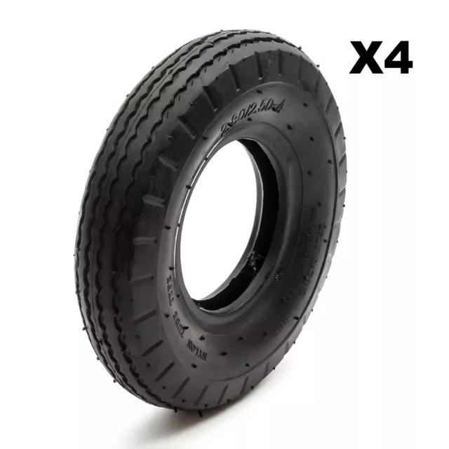 4x Mobility Scooter Tyre 2.80-4 / 2.50-4 8.5'' Diameter 250-4 280-4 4" Wheel Rim