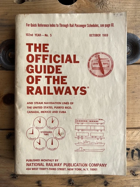 The Official Guide of the Railways Book 1969 Railroad vintage vtg RR National