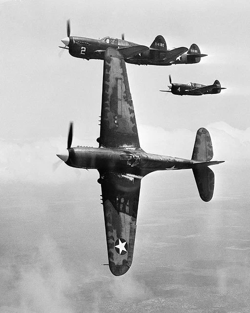 CURTISS P-40 WARHAWK AIRCRAFT WWII 1943 8x10 SILVER HALIDE PHOTO PRINT ...