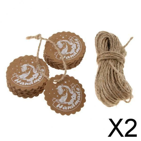 2x 50pcs Handmade Unicorn Kraft Paper Hanging