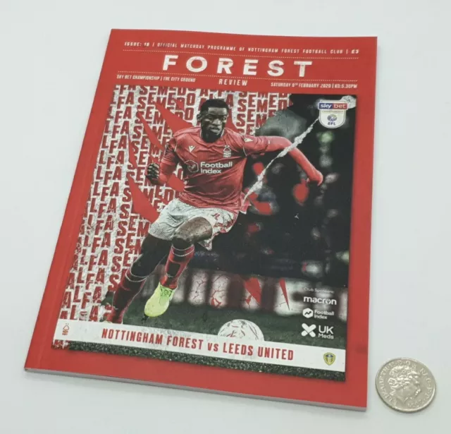 2019/20 NOTTINGHAM FOREST v LEEDS UNITED Championship Programme 08.02.20 #16