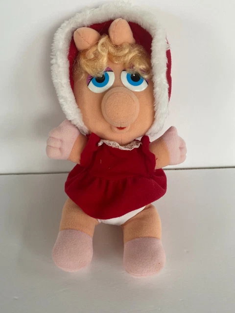 1987 Vintage Jim Henson Muppets Plush Baby Miss Piggy 11" doll