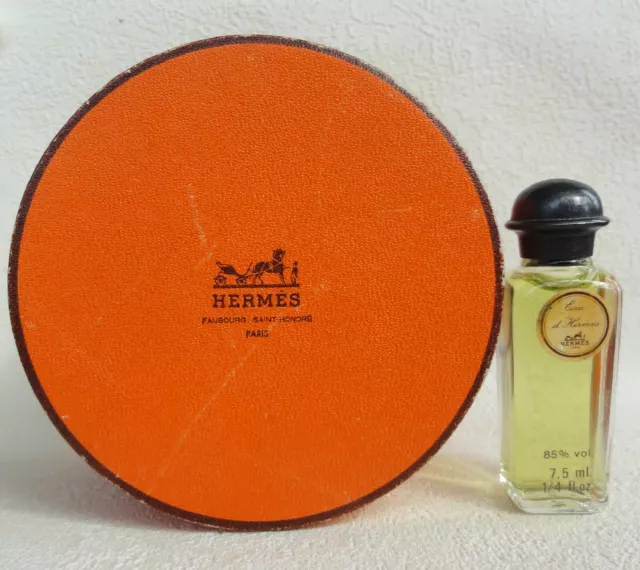 miniature de parfum Eau d'HERMES 7,5ml + Boite à chapeaux