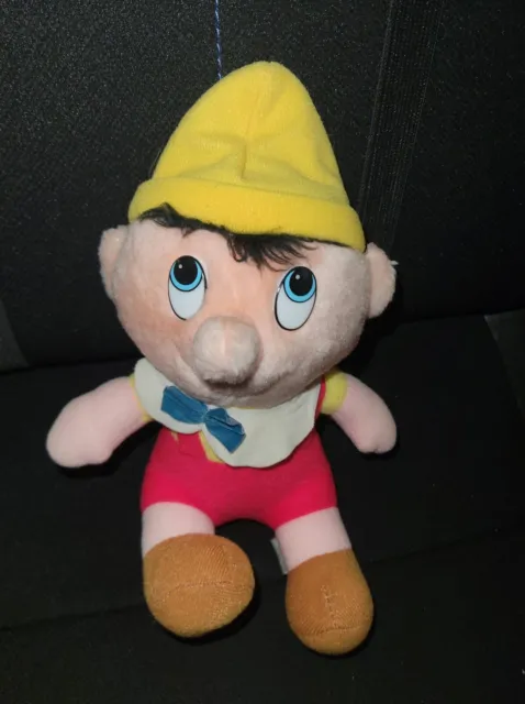 WALT DISNEY Pinocchio Plush 8” Stuffed Toy Vintage Era 80's Doll Animated Film