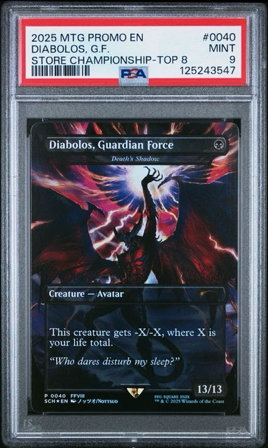 PSA 9 MTG Final Fantasy DIABOLOS GUARDIAN FORCE (Death's Shadow
