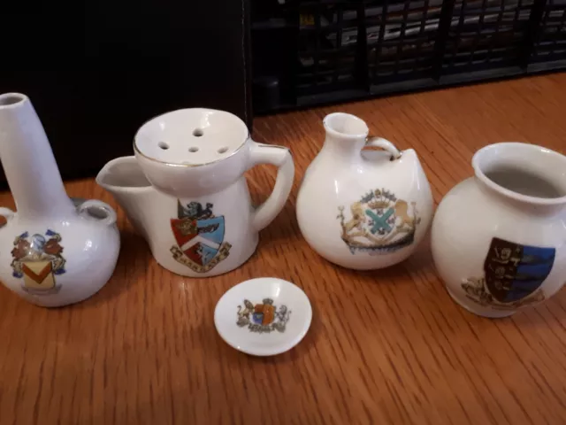 Job Lot Crested China 5 Pieces