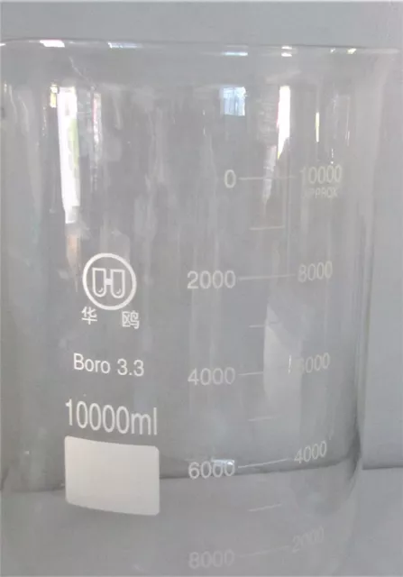 Glass beaker 10L 1000 ml cup glassware labware chemistry biology science lab New