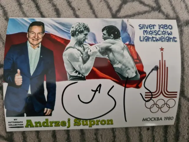 Andrzej Supron (POL) Ringen 2.OS 1980 Moskau Orginal Signiertes Foto