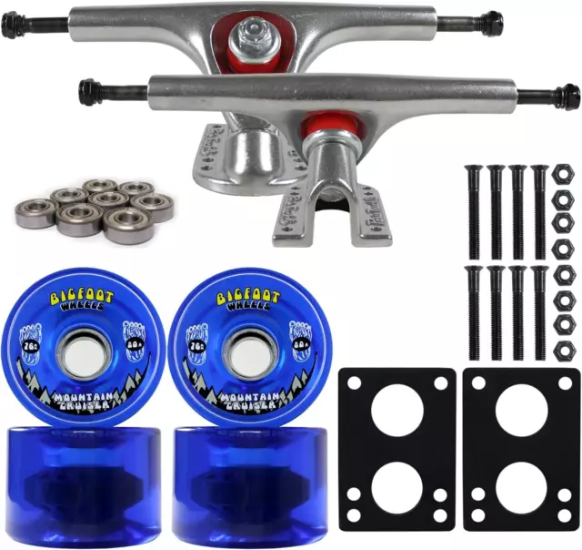 Paris 180 Longboard Trucks Package  76MM Cruisers Blue Wheels