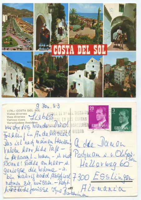 22642 - Costa del Sol - postcard, run 10.1.1983