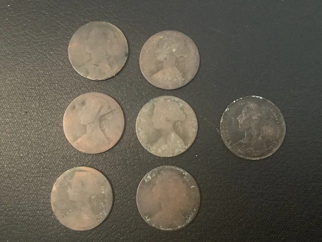 Collection Of 60 x Uk Pennies. Victoria, Edward VII, George V