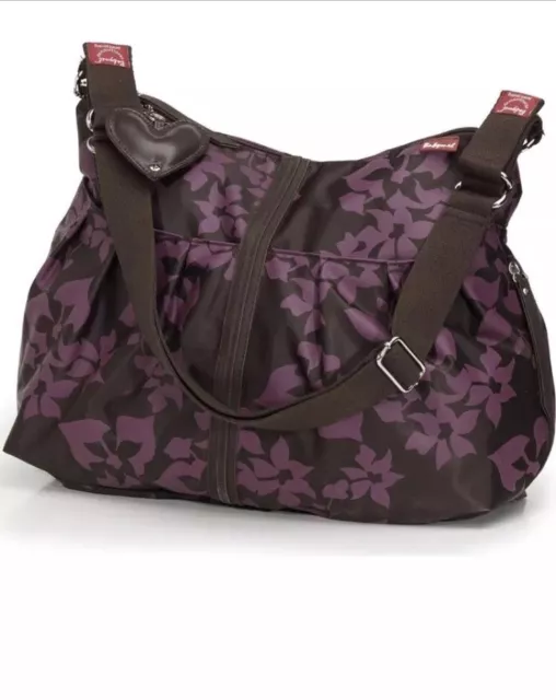 NWT Babymel Storksak Amanda Chocolate Fucshia Baby Changing Diaper Bag