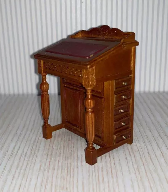 1:12 Scale Miniature Dollhouse Jbm Walnut 18Th Century Davenport Desk-Jj05038Wn