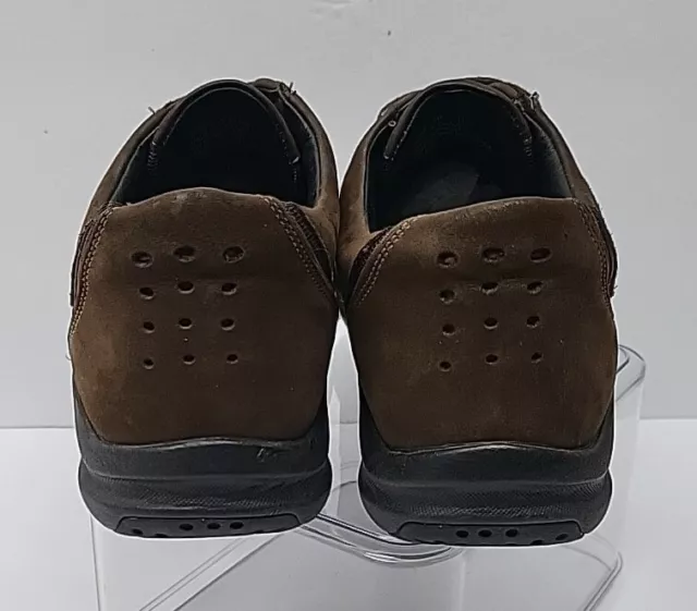 CLARKS WAVE WALK Brown Leather Lace Up Walking Shoes Size 6M $26.95 ...