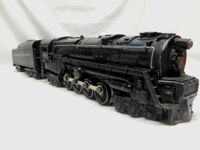 Postwar Lionel 681 Prr S2 Steam Turbine & 2671W Tender, C-7 Ex, Runs Fine, No Rs