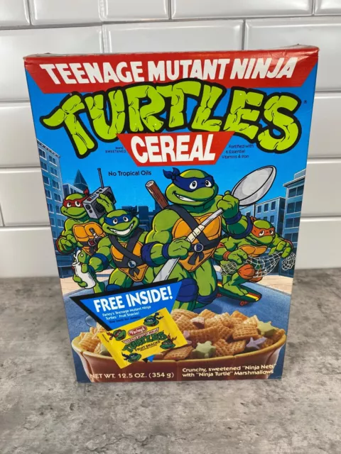 Teenage Mutant Ninja Turtles Cereal Box Ralston Empty Vintage 1991 TMNT