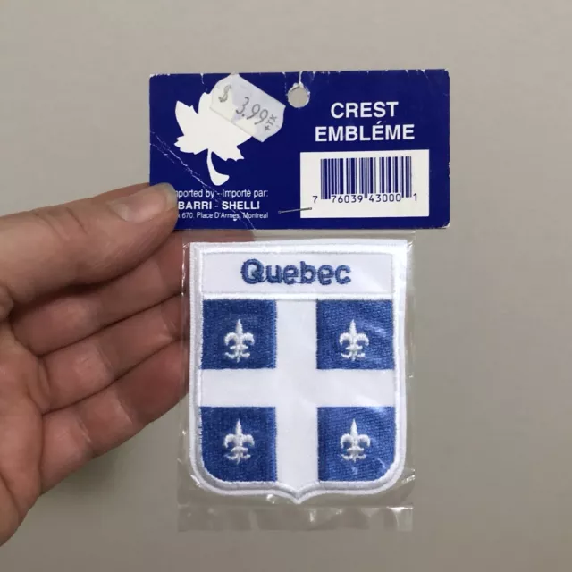 QUEBEC Crest EMBLEM Canada SEW ON Cloth PATCH Souvenir TOURIST Embroidered BADGE