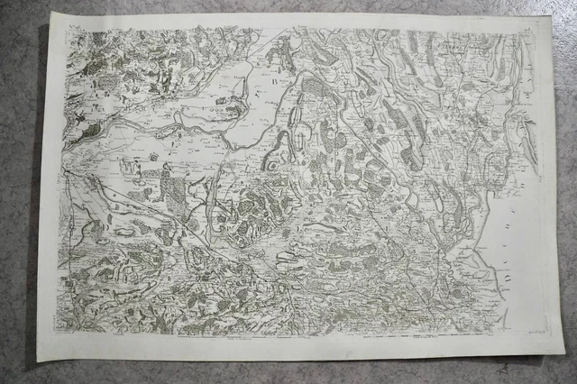 CASSINI CARTE IN PLANO 630mm X 950 mm, 1808, BELLEY LA TOUR DU PIN , n°118, 14L,