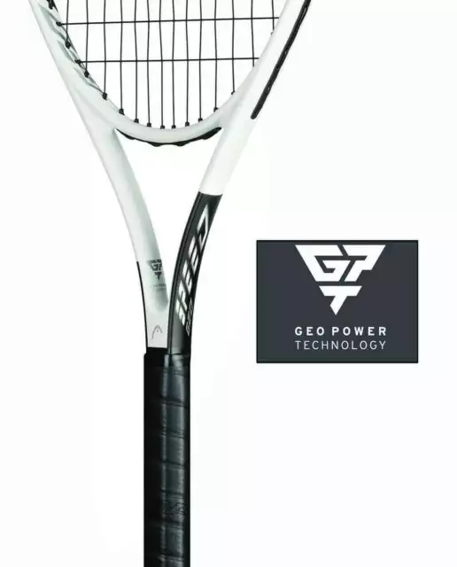 GEO SPEED ADULT Tennis Racquet, Pre-Strung, Black/White, 10.4 oz ...