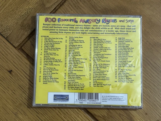 100 FAVOURITE NURSERY Rhymes & Songs Various Artists CD New & Sealed £1 ...