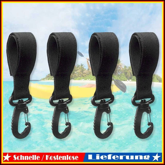 4tlg. Bootshakenhalter Bootshakenclip Federklammer Klemme für Boot Jacht Marine