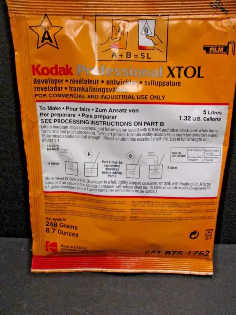 Kodak XTOL Powder Film Developer to Make 5 Liters, Expired 10/2008 new old stock