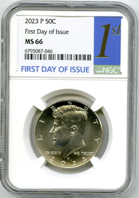 2023 P Kennedy Ngc Ms66 Half Dollar Coin First Day Of Issue