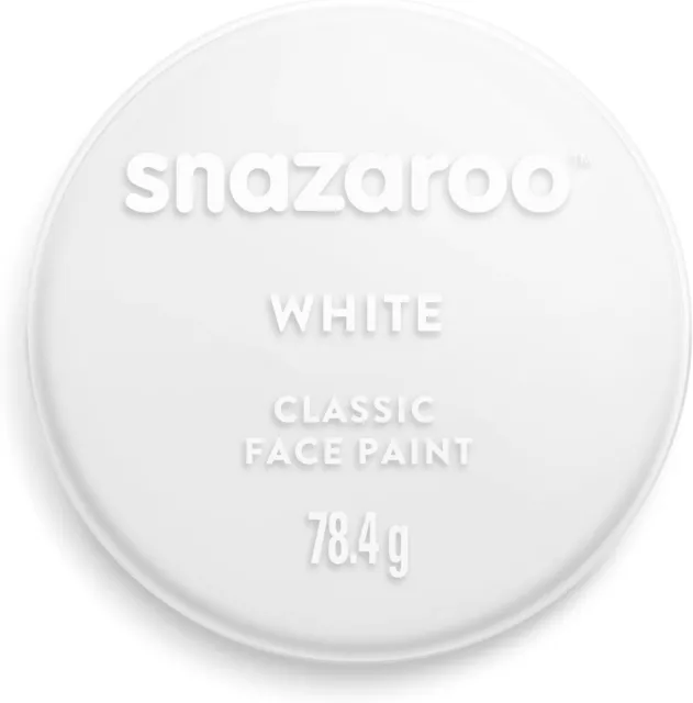 Snazaroo - Pintura facial e corporal, 75 ml, cor branca, profissional à base de