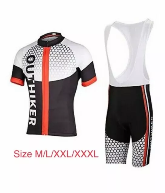 OUTHIKER Men's Cycling Jersey Suit + 3D Gel Pad Shorts Set