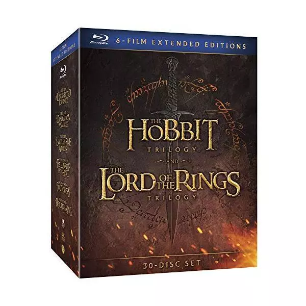 Blu-ray - Le Hobbit + Le Seigneur des Anneaux - Trilogies Versions Longues - Cof