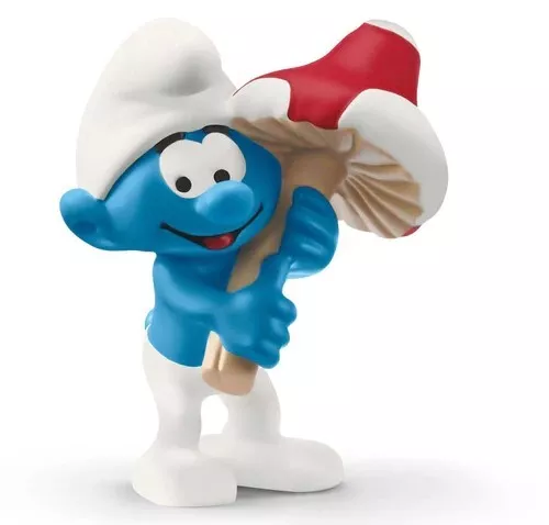 Model Action Figures Statue Model Schleich Smurf With Mushroom Noble Collection