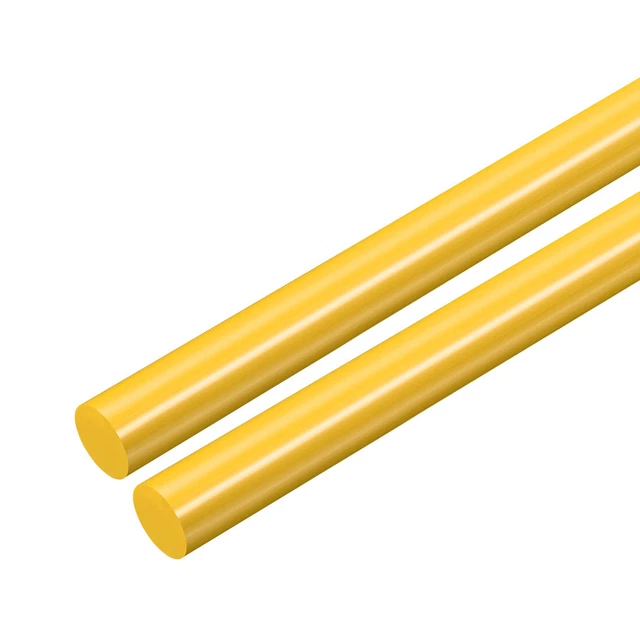 2 pz asta rotonda POM 12 mm Dmr 50 cm lunghezza asta rotonda plastica tecnica giallo