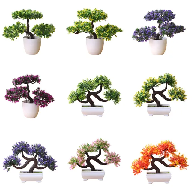 Artificial Plant Tree Bonsai Fake Potted Ornament Home Garden Decoration