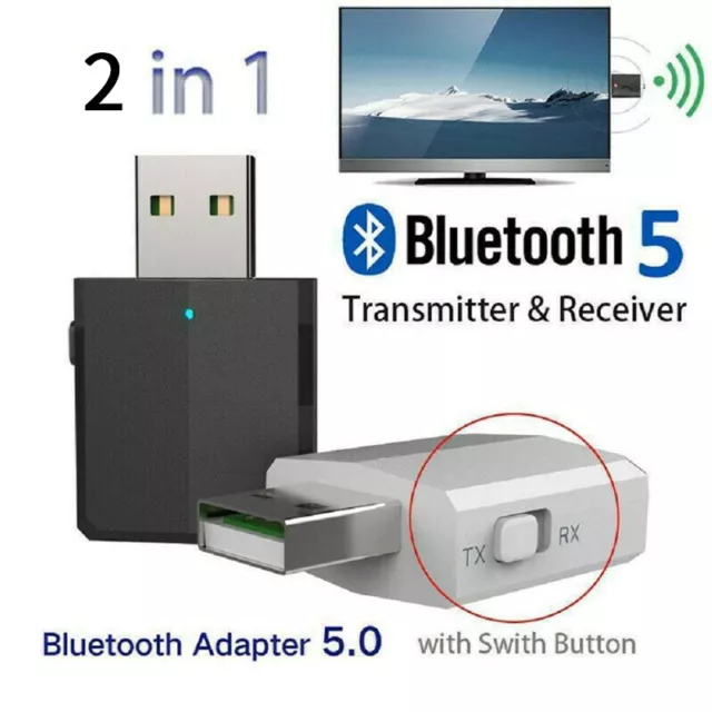 Adaptateur de Récepteur émetteur Audio USB Bluetooth 3.5mm Aux pour voiture TV