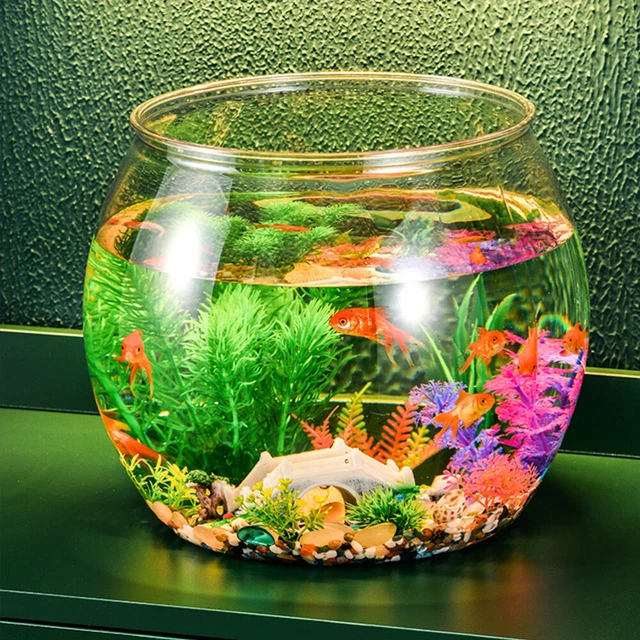 Transparent Small plastic fish vase Plastic Fish Bowls Ornamental Tank 3