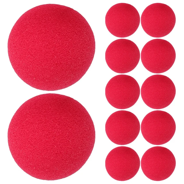 20 Nez de Clown en Éponge Rouge - Accessoires de Costume pour Adultes et Enfants - Montres & Bijoux