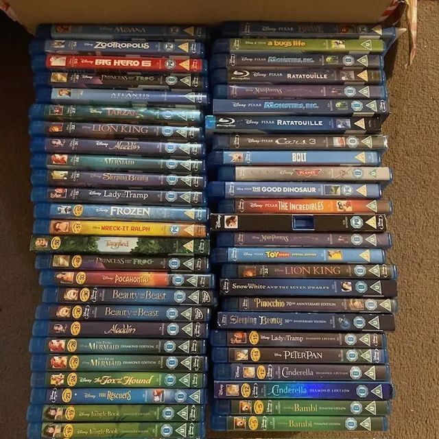 Large Walt Disney Classics Blu Ray DVD Collection (Kids Children's Titles)