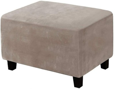 Jacquard Copri Poggiapiedi Quadrato con Fondo Elastico Pieghevole Copertura Dell'Ottomano Morbido Lavabile Sofa Protettore per Soggiorno-Vino Rosso-S Rotondo Copri Pouf Elasticizzato 