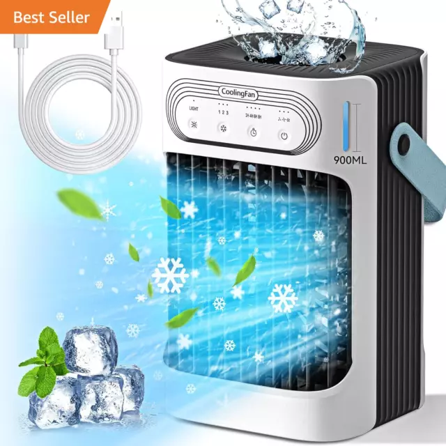 Portable Air Conditioners,Personal Evaporative Air Cooler 3In1 Mini Desktop Cool