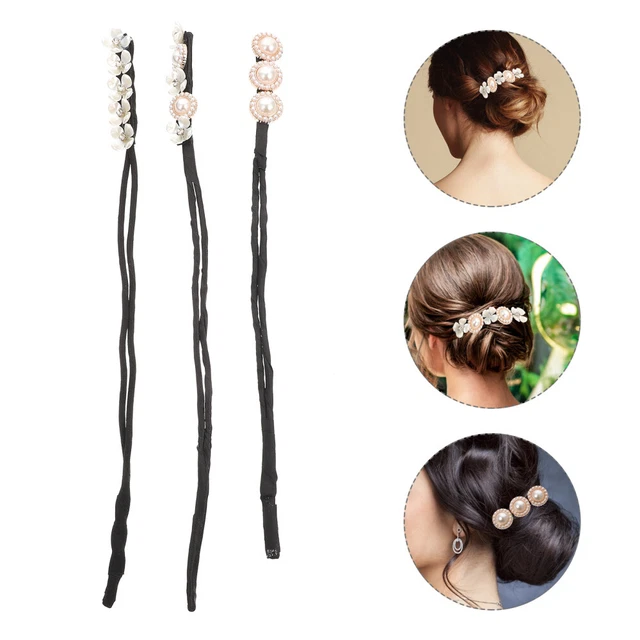 3 piezas de accesorios para nudos para el cabello enrollador rizador perezoso accesorios de boda rizador