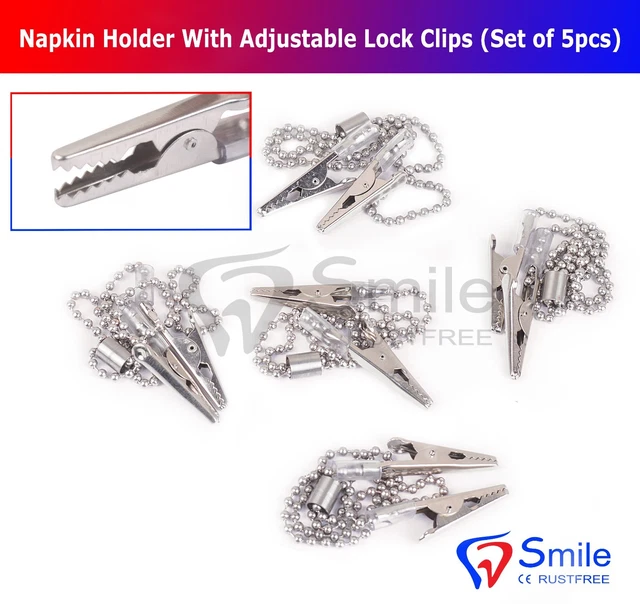 5 Pièces Dentaire Serviette de Table (Chaîne Boule) Smile Dentale GB Neuf