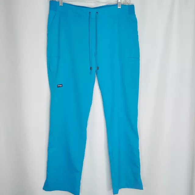 Greys Anatomy by Barco Size L Teal Scrub Pants Drawstring 4277 6 Pocket