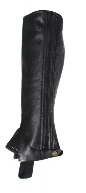 Rhinegold Childs Leather Gaiters Half Chaps  | Black, Brown | 2 Sizes