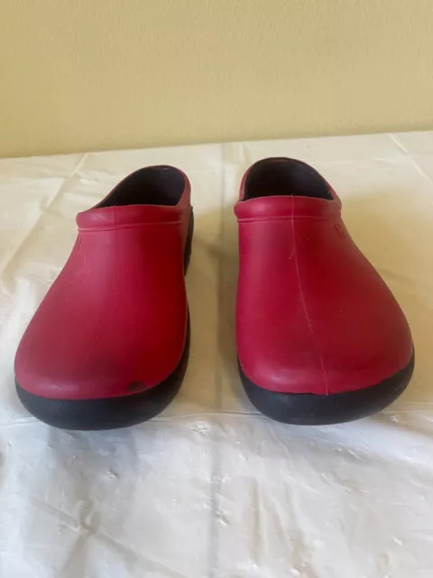 Sloggers Turf King Size 7 Red Shoes Black Soles Slip on Garden USA