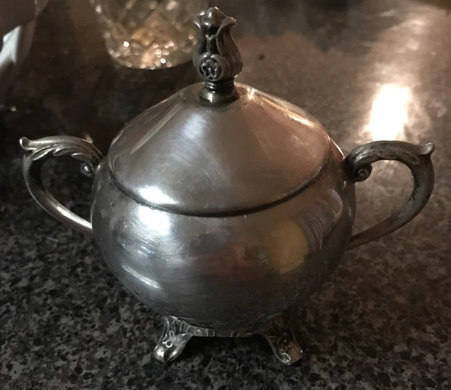 Fb Rogers 1883 Trade Mark Silver Plated Footed Sugar Bowl