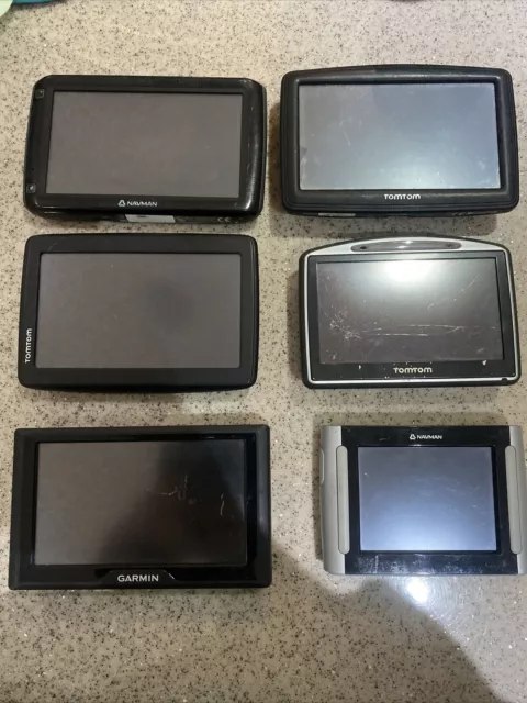 Job Lot Of 6 Faulty Sat Nav Satellite Navigations Tomtom Garmin Navman