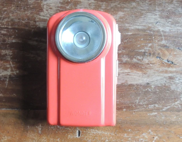 LAMPE DE POCHE WONDER jaune vintage années 70 EUR 12,10