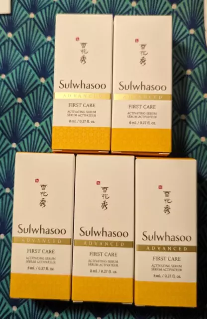 5 x Sulwhasoo First Care Activating Serum .27 oz each  NEW travel size